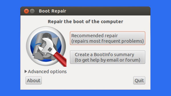 Recuperar o Grub2 em Bios UEFI na partição EFI com o Boot Repair com o Live CD do Ubuntu